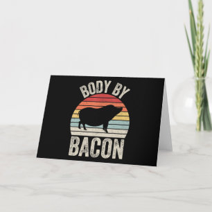 BBQ   Body By Bacon Pork Barbecue BBQ Grilling Holiday Card