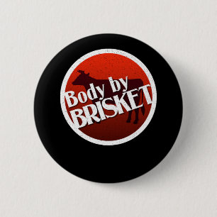 Bbq Body By Brisket Cow 6 Cm Round Badge