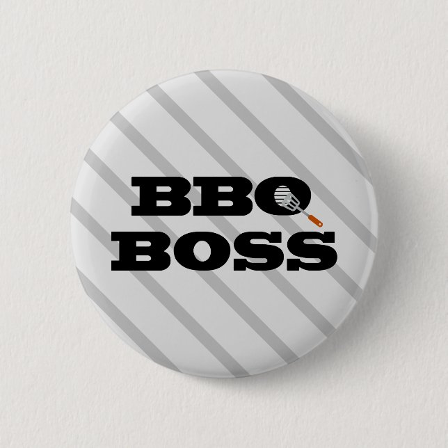 BBQ Boss 6 Cm Round Badge (Front)