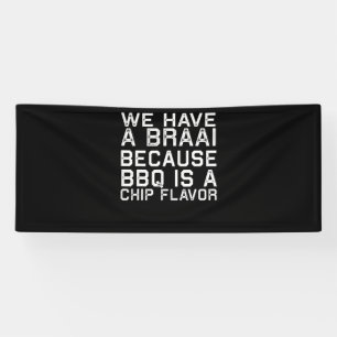 BBQ Braai Funny South Africa Family BBQ Gift Banner