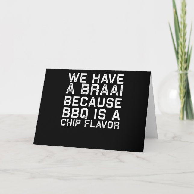 BBQ | Braai Funny South Africa Family BBQ Gift Holiday Card (Front)