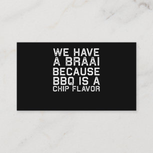 BBQ   Braai Funny South Africa Family BBQ Gift Loyalty Card