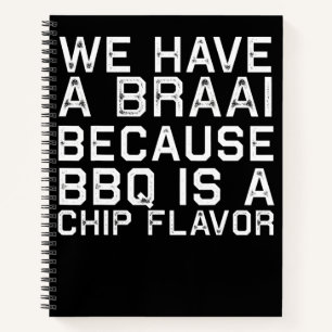 BBQ Braai Funny South Africa Family BBQ Gift Notebook