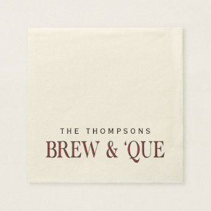 BBQ   Brew & 'Que Custom Personalised Napkin