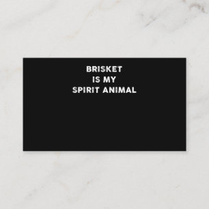 BBQ   Brisket Is My Spirit Animal BBQ Gifts Loyalty Card