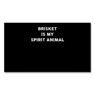 BBQ Brisket Is My Spirit Animal BBQ Gifts Magnetic Business Card