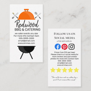 BBQ catering hog roast wedding events fundraisers Business Card