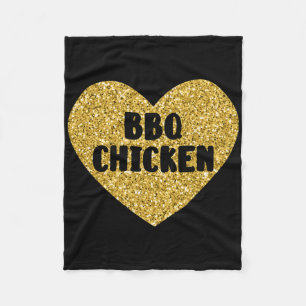 Bbq Chicken I Love Bbq Chicken Funny Food Fleece Blanket