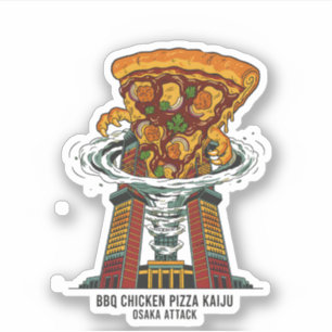 BBQ Chicken Pizza Kaiju Osaka Attack Monster Art