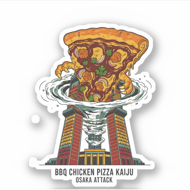 BBQ Chicken Pizza Kaiju Osaka Attack Monster Art (Front)