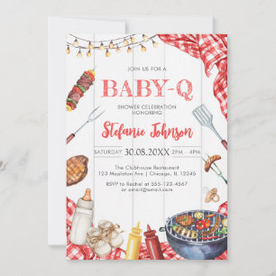 BBQ Children's BABY-Q Baby Shower Invitation