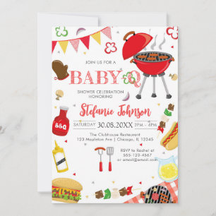 BBQ Children's BABY-Q Baby Shower Invitation