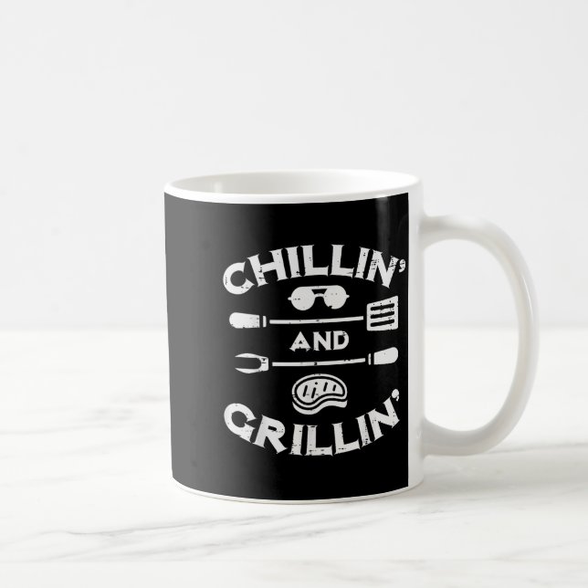 Bbq Chillin And Grillin Barbecue T Men Women Kids  Coffee Mug (Right)