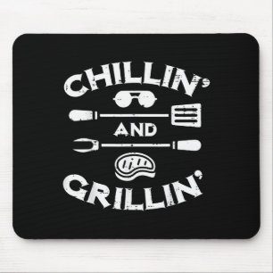 Bbq Chillin And Grillin Barbecue T Men Women Kids Mouse Mat