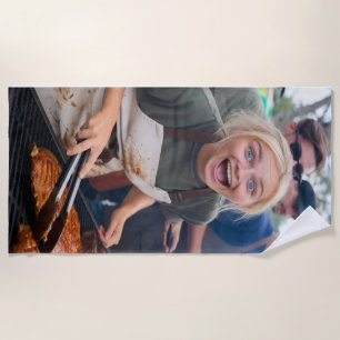 BBQ Cook Off Photo Customize Beach Towel