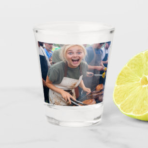 BBQ Cook Off Photo Customize Shot Glass
