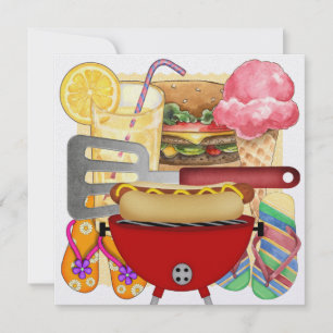 BBQ Cook Out - 4th of July Invitation