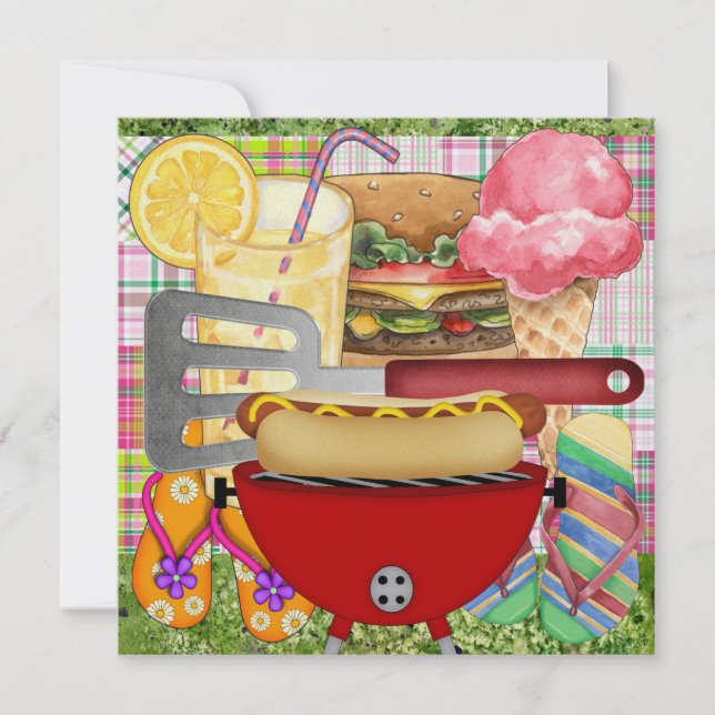 BBQ Cook Out - 4th of July! SRF Invitation (Front)