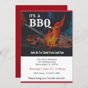 BBQ Cookout Picnic Invitation
