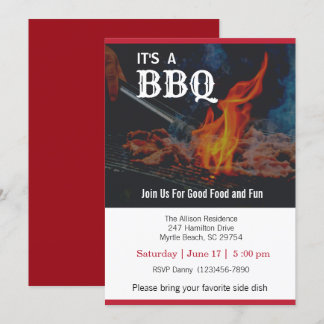 BBQ Cookout Picnic Invitation