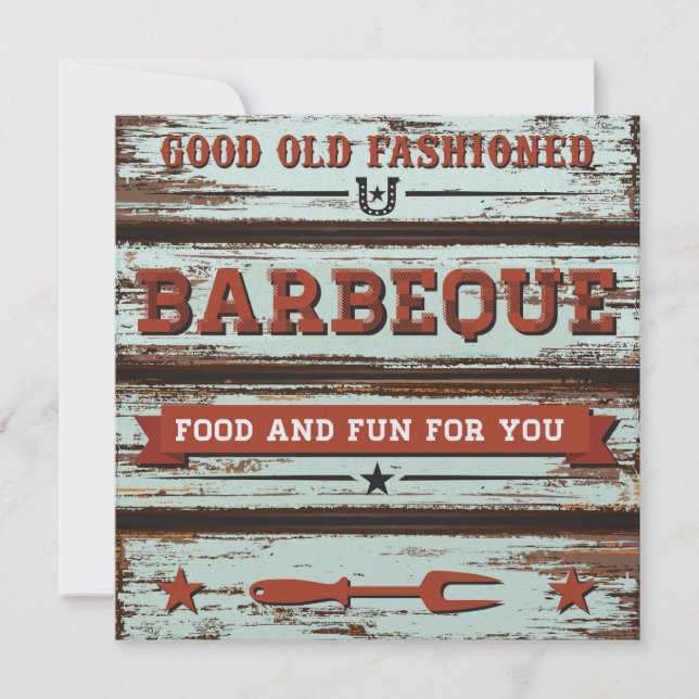 BBQ, Cookout, Pig Pickin' ! Invitation (Front)