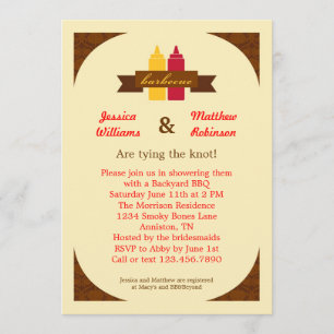 BBQ Couples Bridal Shower Invitation