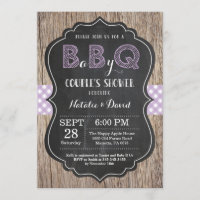 BBQ Couples Shower Invitation Baby Q Backyard Girl