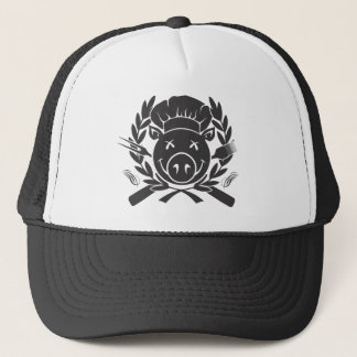 BBQ Crest - black print Trucker Hat