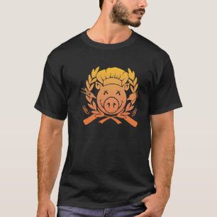 BBQ Crest - sunset fade dark shirt