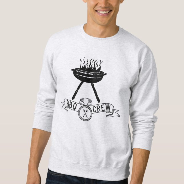 BBQ Crew rustic vintage Sweatshirt (Front)