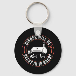 Bbq Dad Funny Smoking Meat Smoker Barbecue Dad App Key Ring