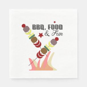 BBQ Father's Day Dad Grandpa Cookout    Napkin