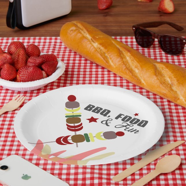 BBQ Father's Day Dad Grandpa Cookout    Paper Plate (Picnic)