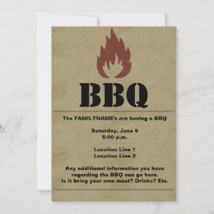 BBQ Flame Invitation