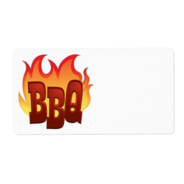 bbq flame text design (Front)