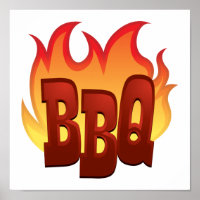 bbq flame text design
