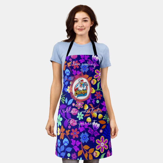 BBQ Flowers Cooking Arena Apron (Worn)