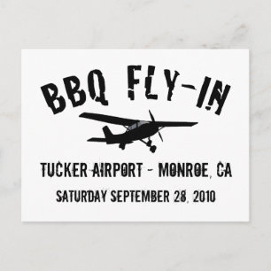 BBQ Fly-In Aeroplane Postcard