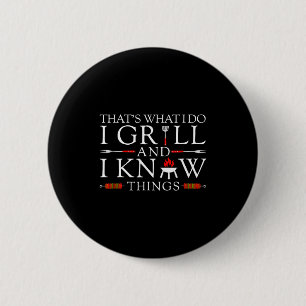 Bbq food lover that's what do grill and know 6 cm round badge