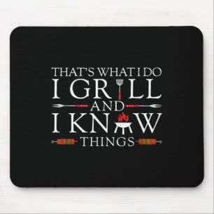 Bbq Food Lover That's What I Do I Grill And I Know Mouse Mat