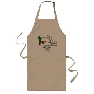 BBQ Foot 1x1 of the hunting barbecue Long Apron