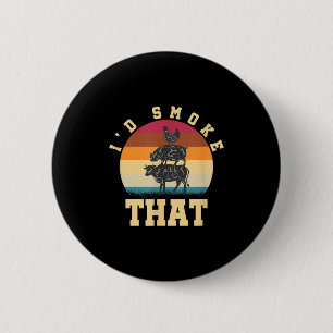 Bbq funny men barbecue party gift retro barbecue 6 cm round badge