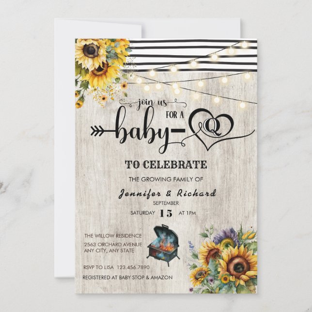 BBQ | Gender Neutral | Baby Shower |Couples Shower Invitation (Front)