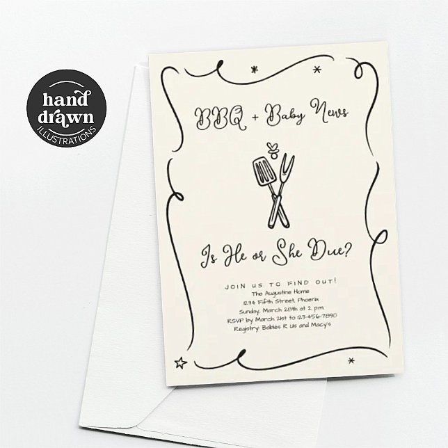 BBQ Gender Reveal Invitation (Creator Uploaded)