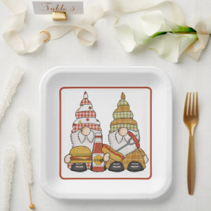 BBQ Gnomes Paper Plate