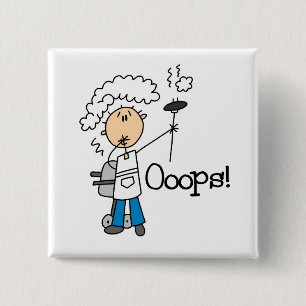 BBQ Gone Bad 15 Cm Square Badge