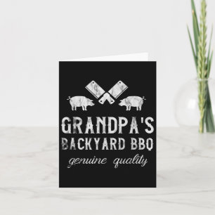 Bbq Grandpa Grill Saying _ Barbecue Quote Grilling Card