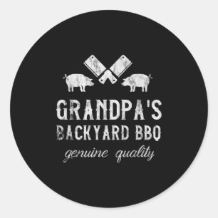 Bbq Grandpa Grill Saying _ Barbecue Quote Grilling Classic Round Sticker