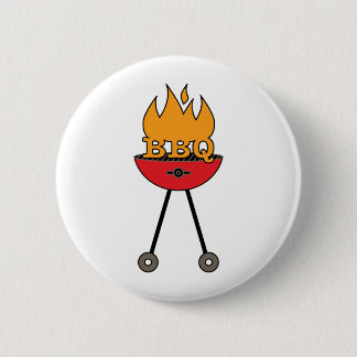 BBQ Grill 6 Cm Round Badge
