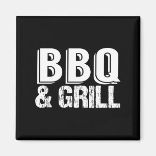 Bbq Grill Cooking Enthusiast Summer Magnet